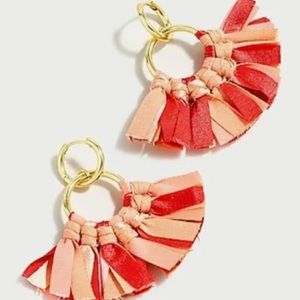 JCREW FABRIC FAN EARRINGS